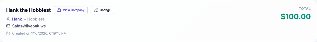 Quote overview with display mode options